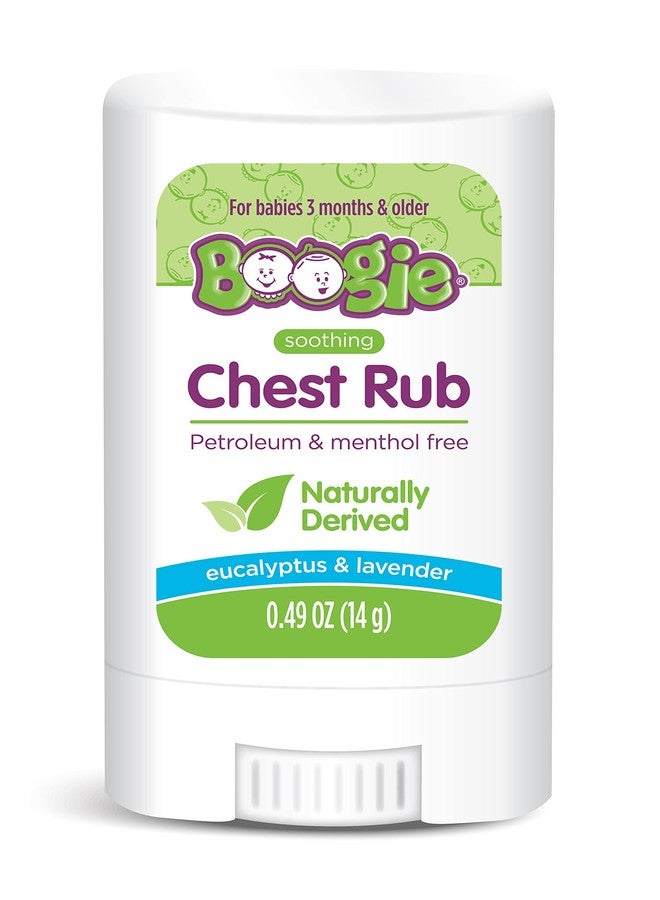 Boogie Chest Rub Stick for Soothing Relief, Petroleum-Free, USDA Organic, Naturally Derived, Soothing Eucalyptus and Lavender, 0.49 oz (Pack of 1) - Image 1